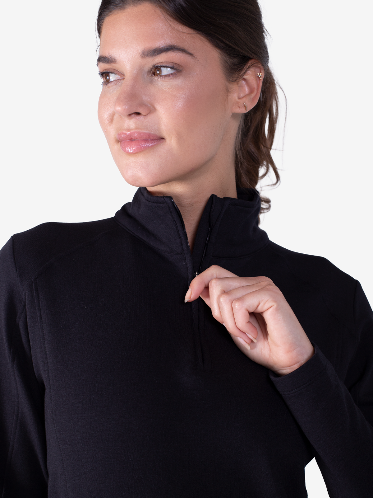 Apex Fleece Quarter Zip (Black)