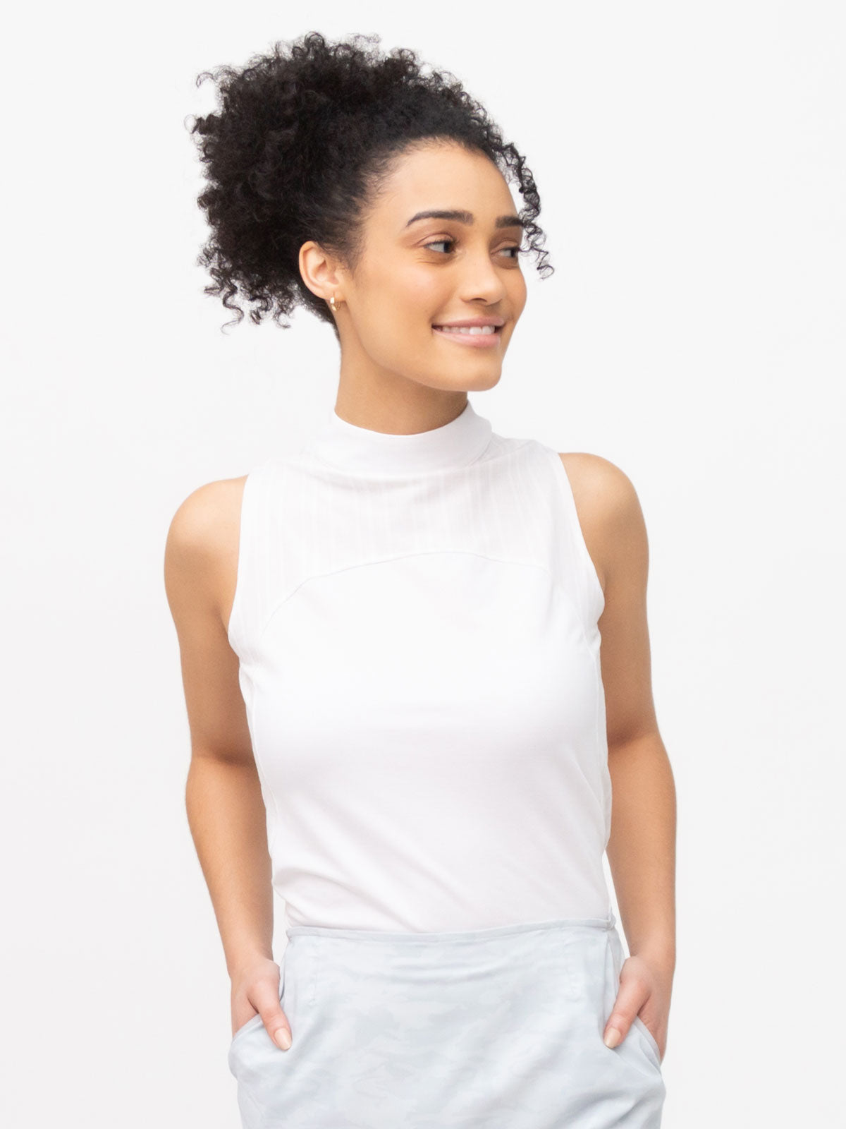 Swing Mock Neck Tank - tasc Performance (White)