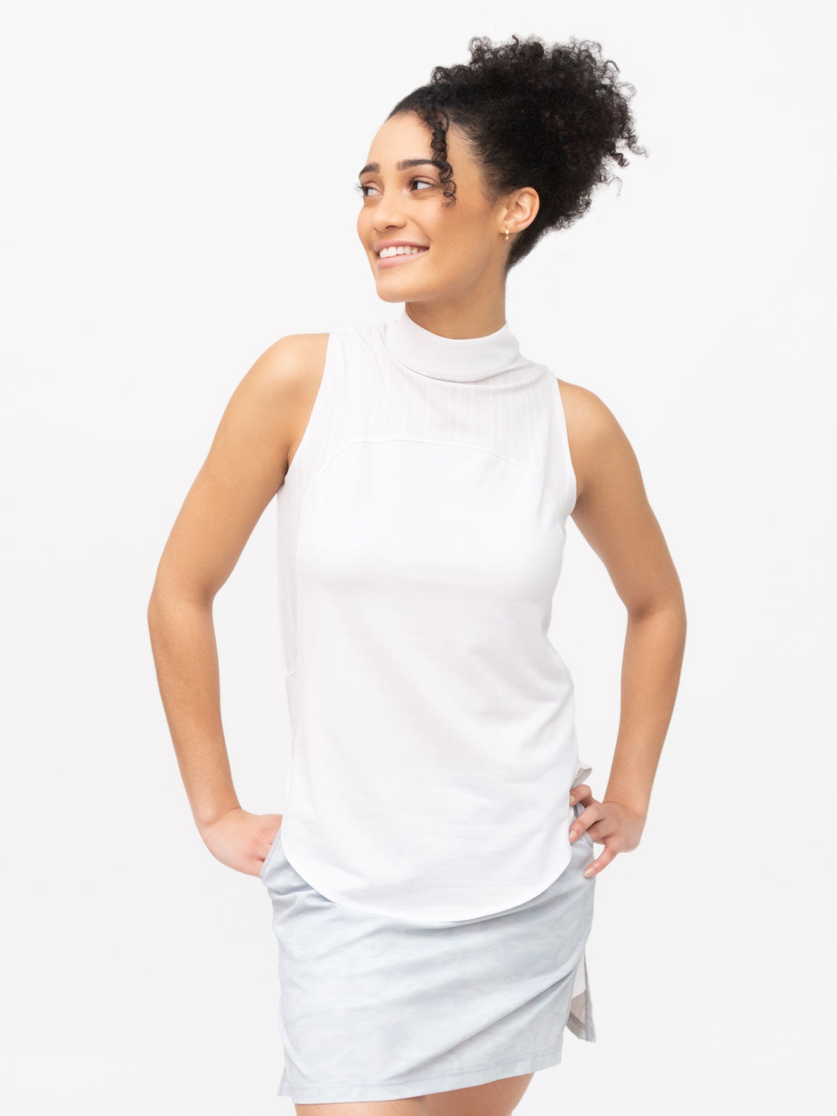 Swing Mock Neck Tank - tasc Performance (White)