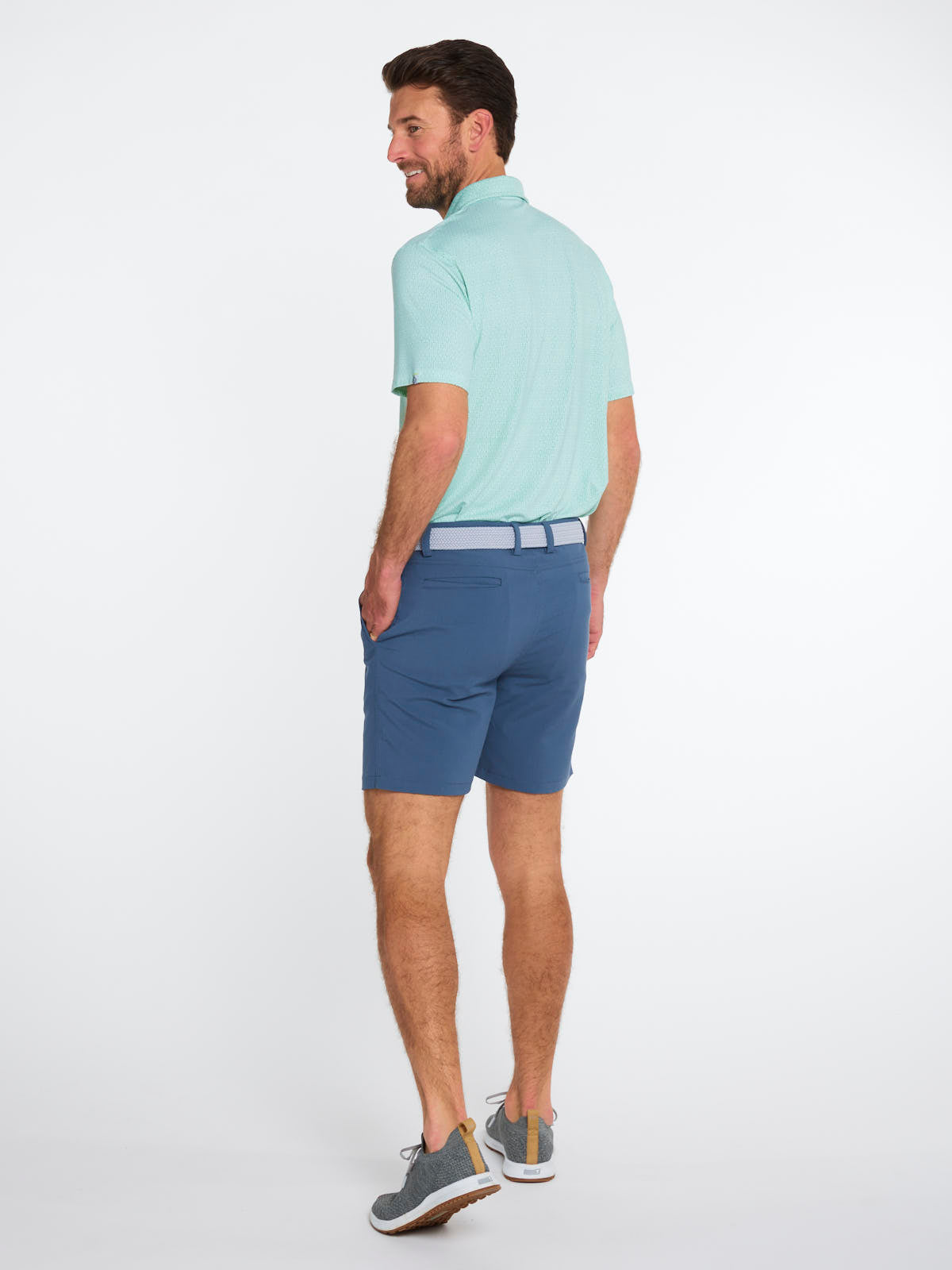 Cloud Golf Polo - Texture Print - tasc Performance (BermudaFairway)