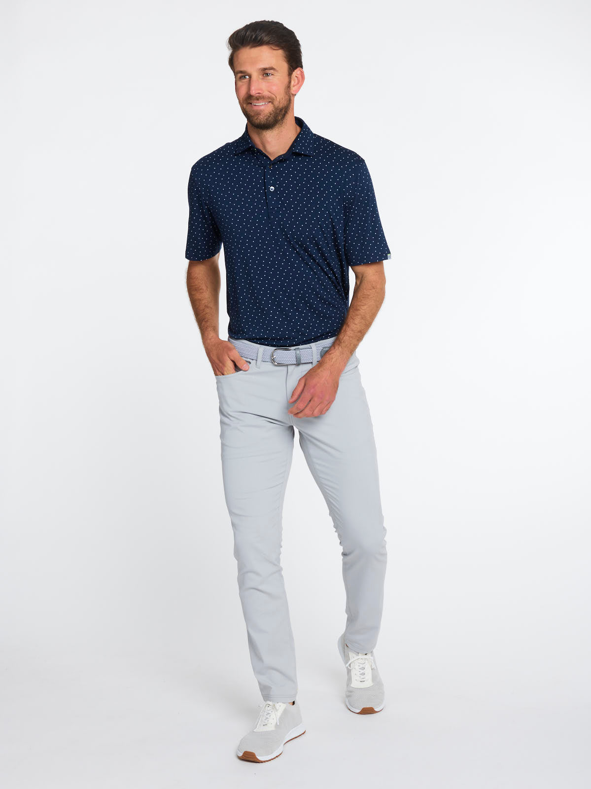 Cloud Golf Polo Ace Dot - tasc Performance (ClassicNavyAceDot)