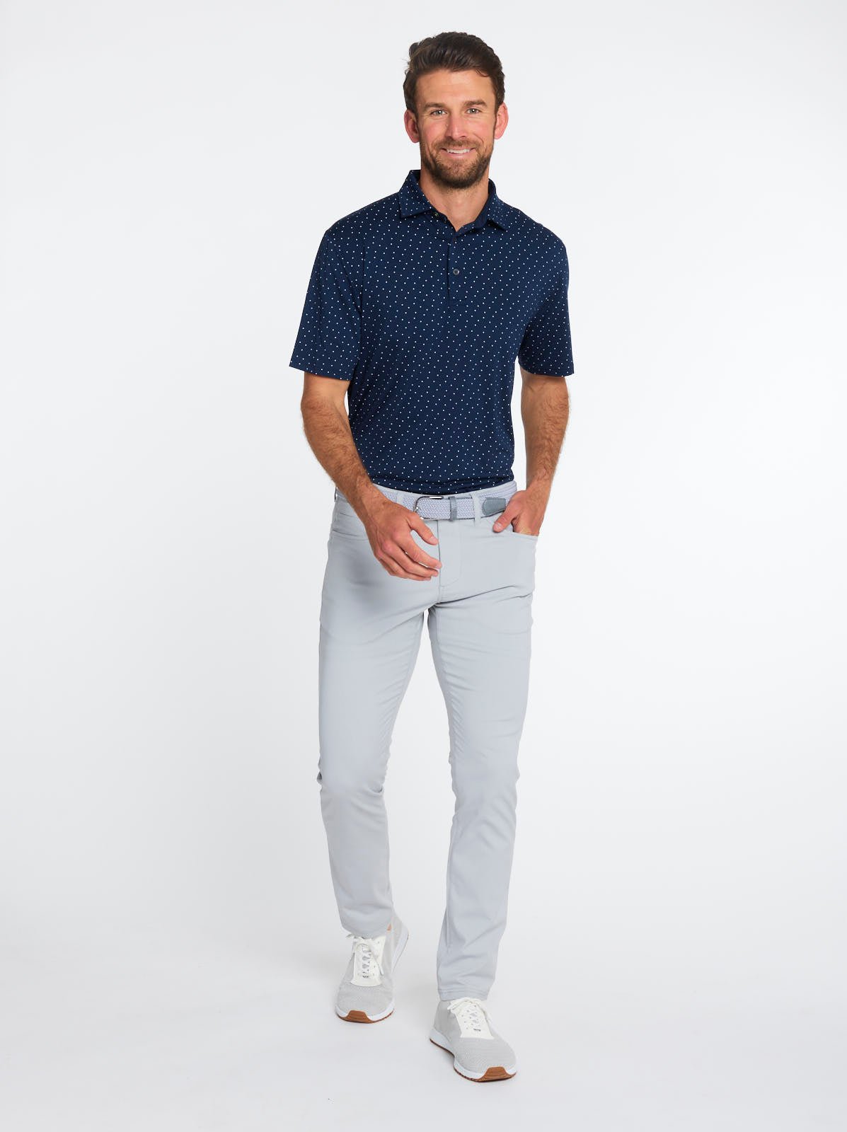 Cloud Golf Polo Ace Dot - tasc Performance (ClassicNavyAceDot)