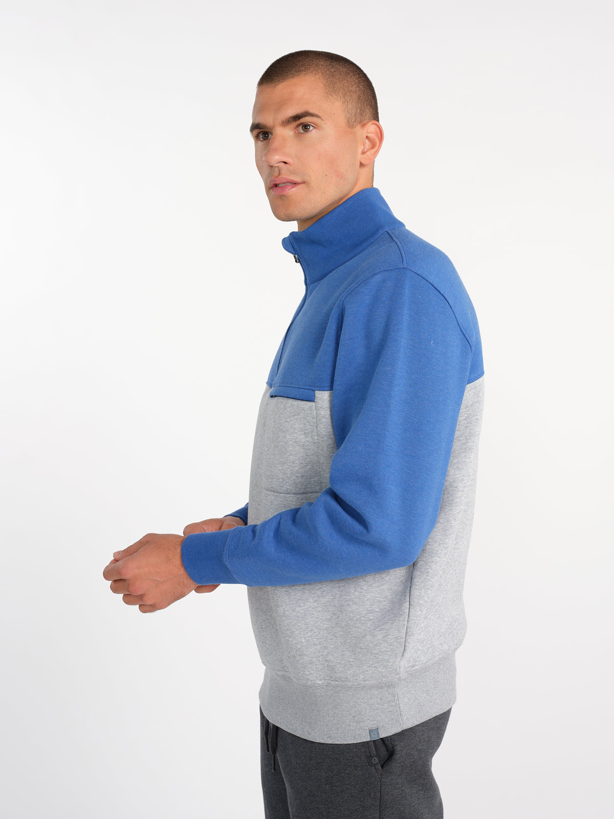 Legendary Fleece Quarter Zip tasc performance (ImperialBlueHeather/PerfectGrayHeather)