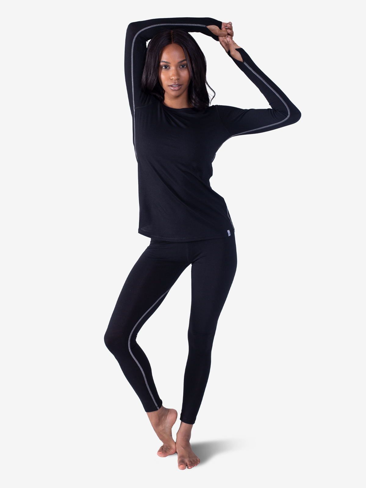 Women's Merino Fusion Long Sleeve Base Layer - tasc Performance (Black)