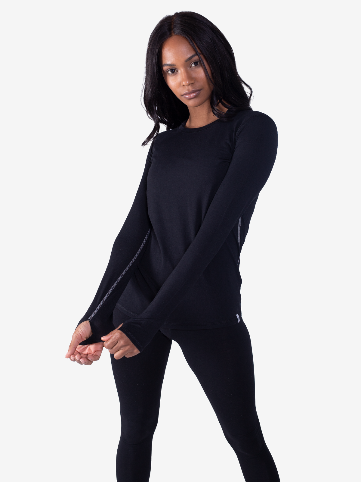 Women's Merino Fusion Long Sleeve Base Layer - tasc Performance (Black)