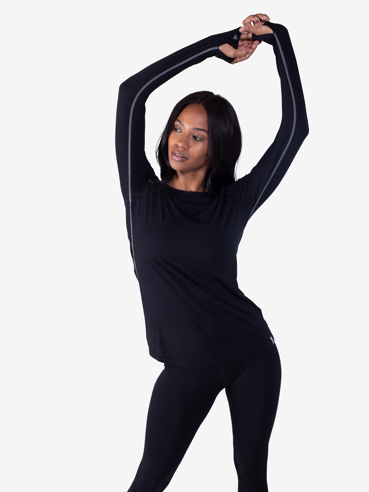 Women's Merino Fusion Long Sleeve Base Layer - tasc Performance (Black)