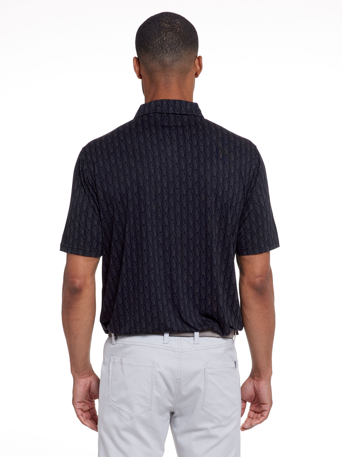 Cloud Lightweight Polo - Brushstrokes Print tasc performance (BlackBrushstrokes)