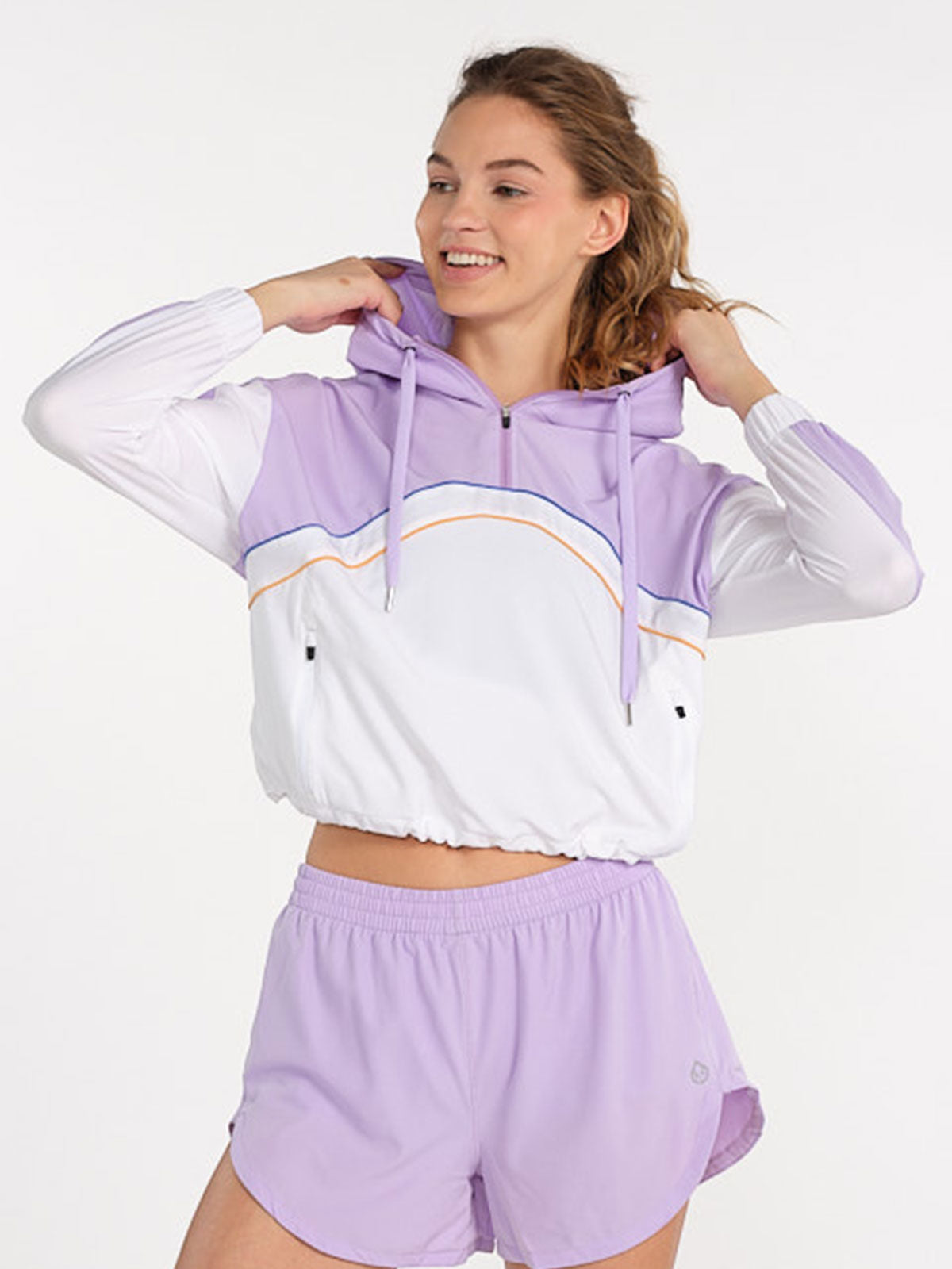 Recess 1/2 Zip (DigitalPurple/White)