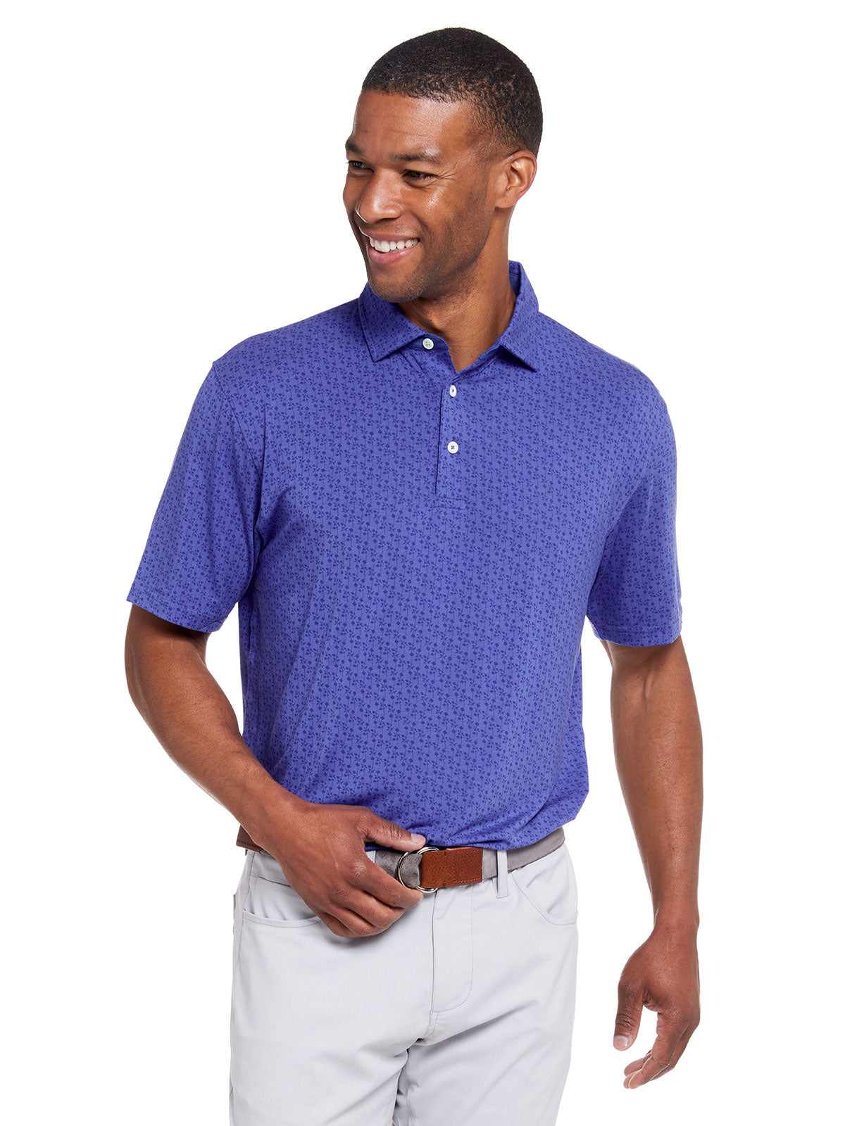 Cloud Lightweight Polo - Petals Print tasc Performance (BluePetals)