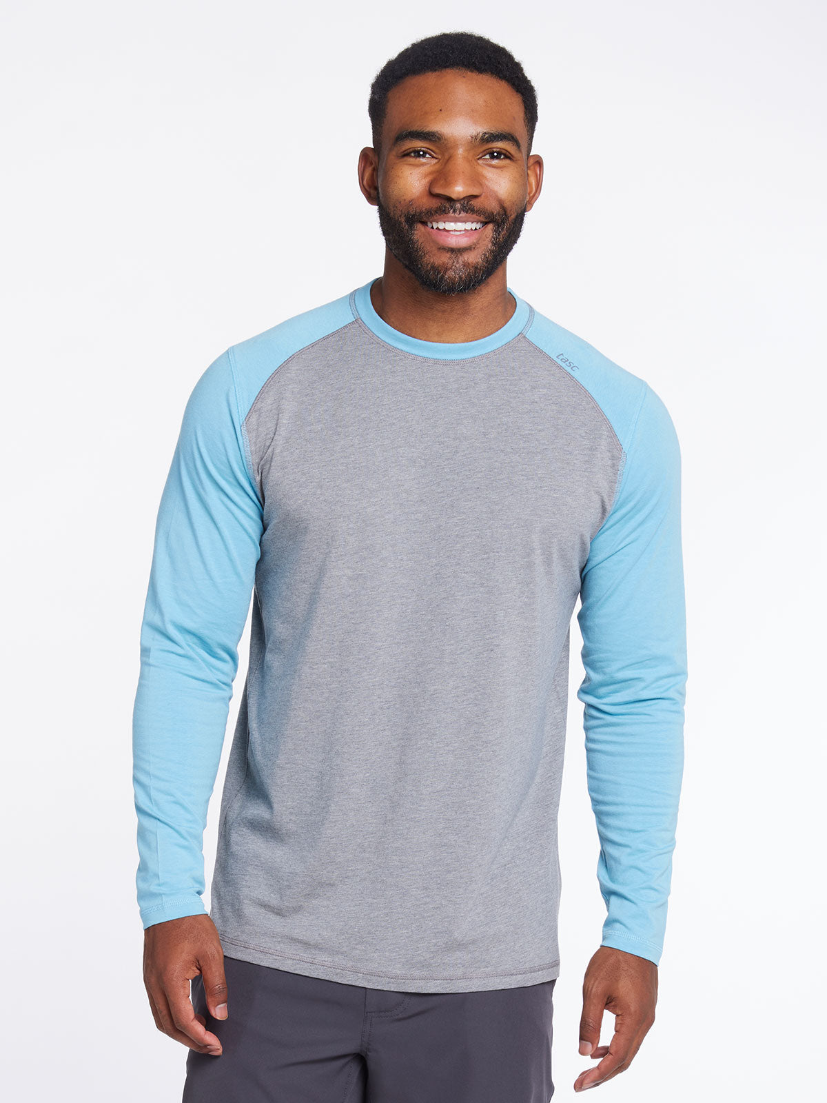 Carrollton Baseball Long Sleeve Fitness T-Shirt (HeatherGray/LakeBlue)