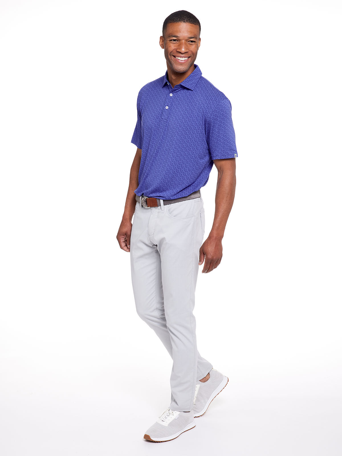 Cloud Lightweight Polo - Petals Print tasc Performance (BluePetals)