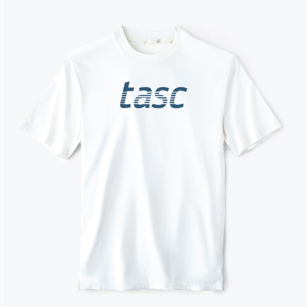 Varsity Logo Crewneck T-Shirt tasc performance (White)