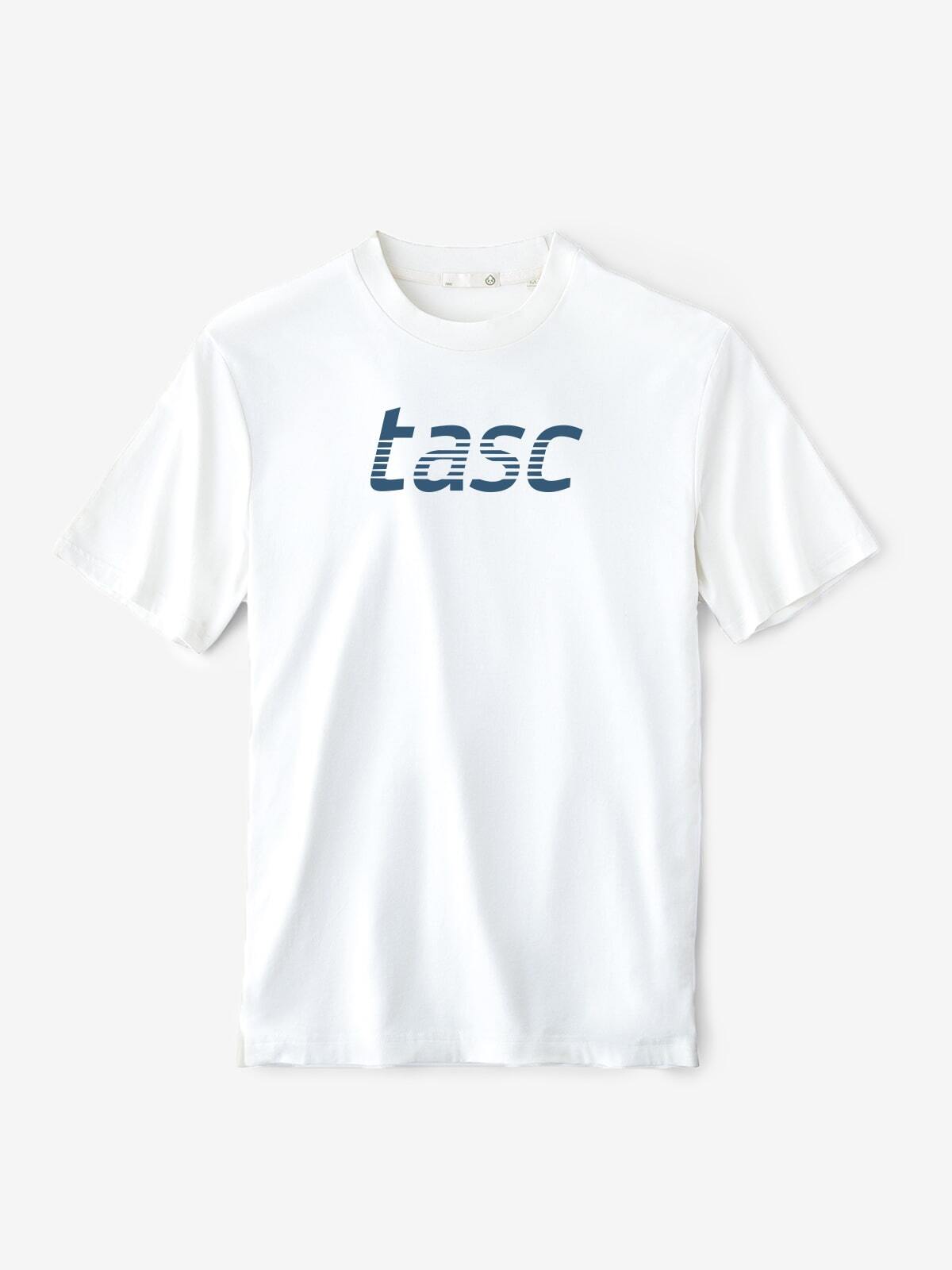 Varsity Logo Crewneck T-Shirt tasc performance (White)