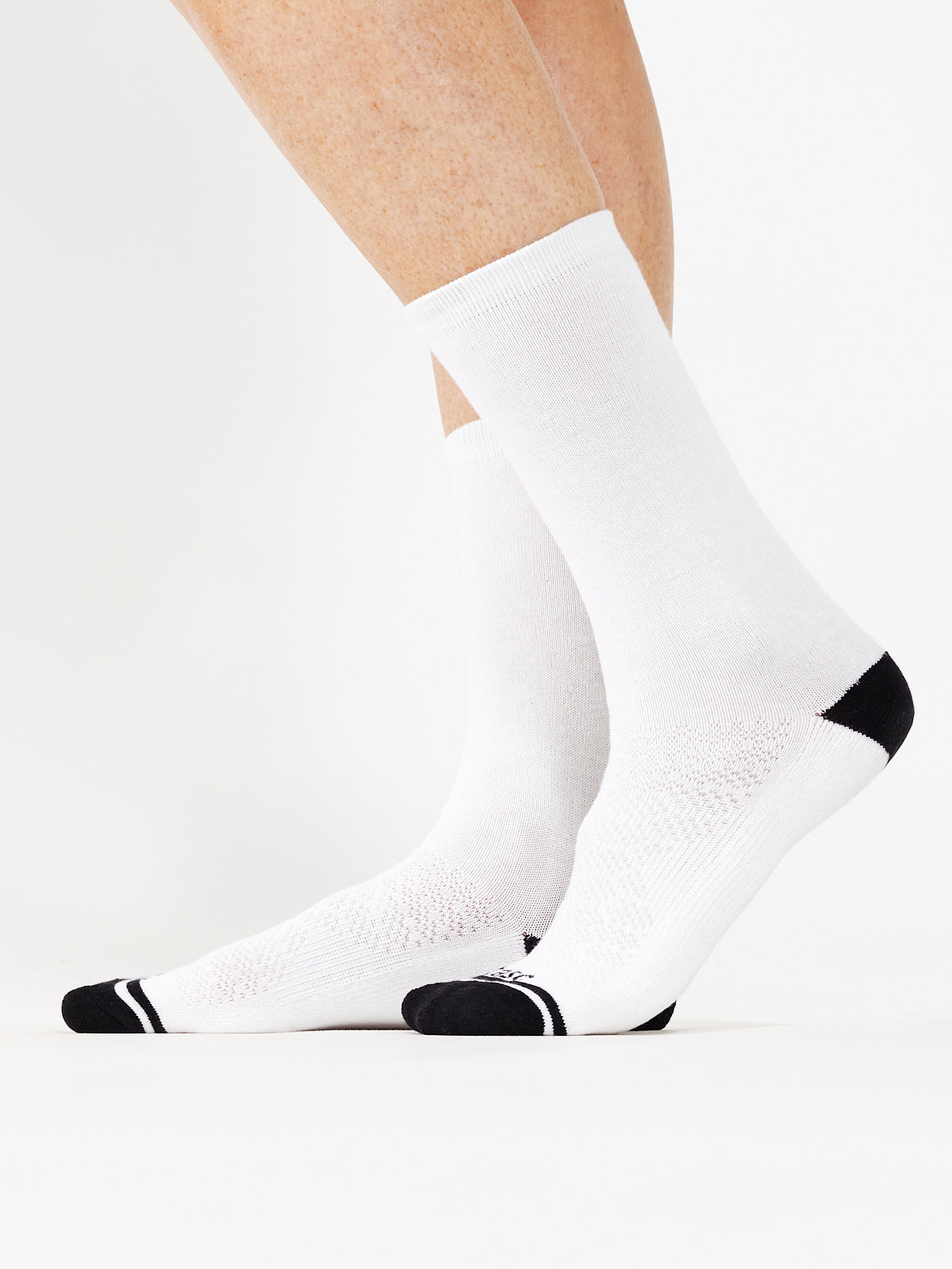 Bambare Bamboo Crew Sock 2-Pack (White)