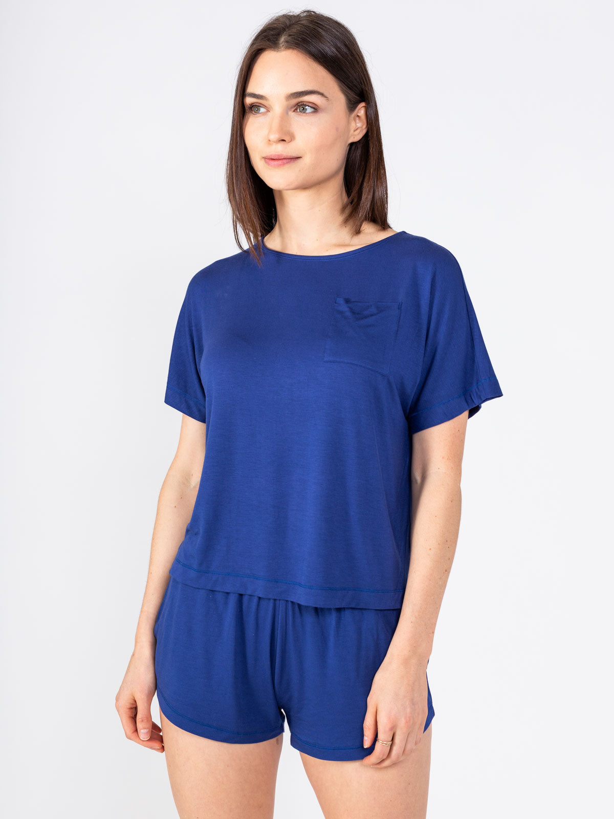 tasc Bamboo Silk Short Sleeve Sleep Shirt (Twilight)