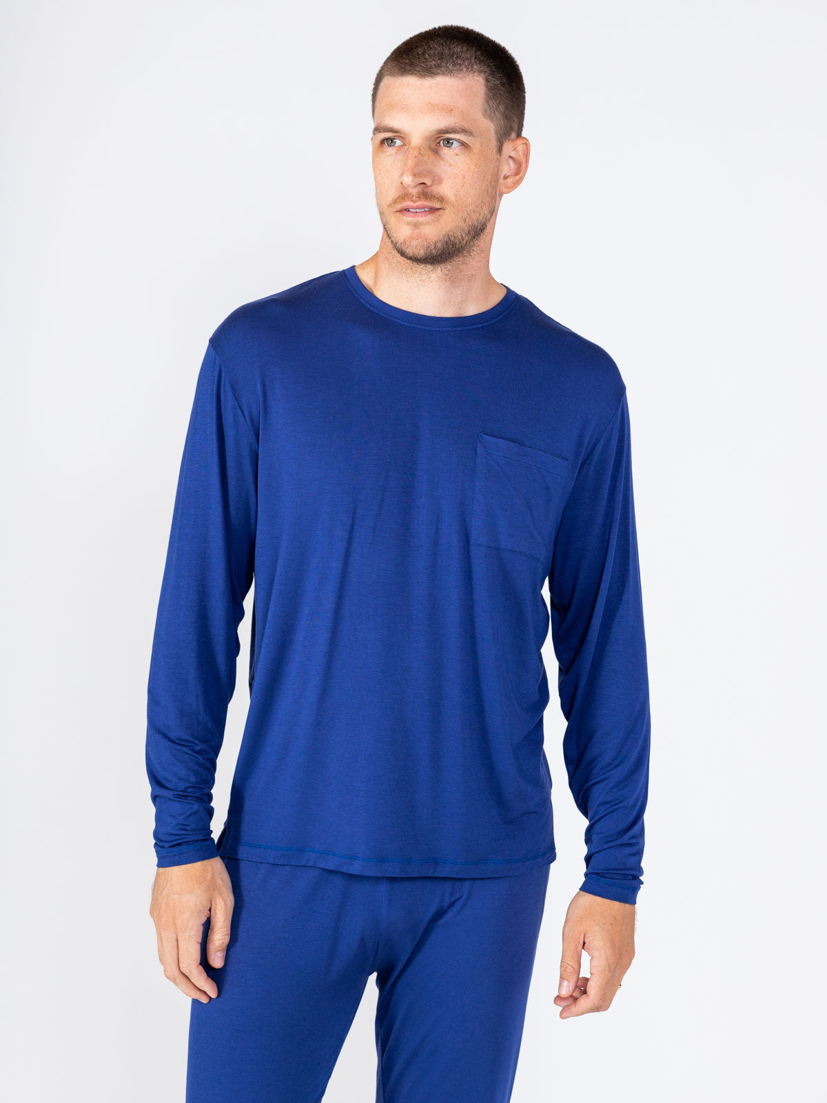 tasc Bamboo - Bamboo Silk Long Sleeve Sleep Shirt (Twilight)