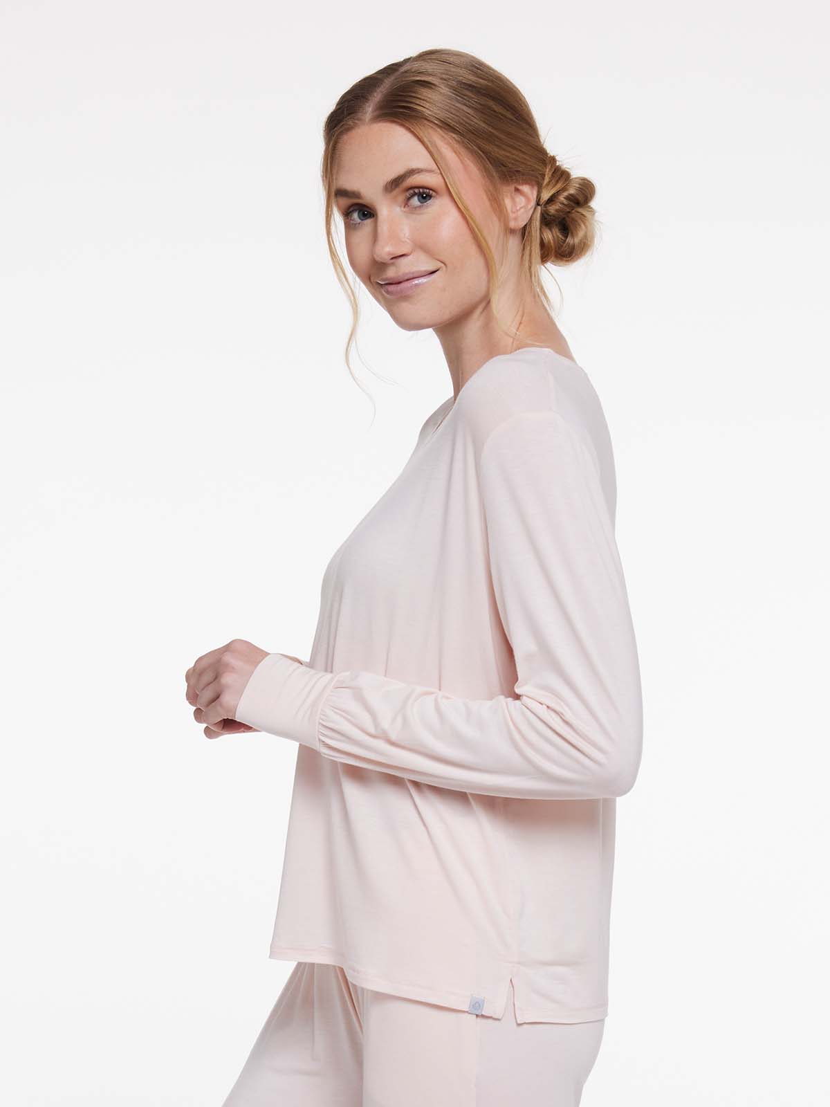 Bamboo Silk Long Sleeve Sleep Shirt tasc performance (DreamPink)