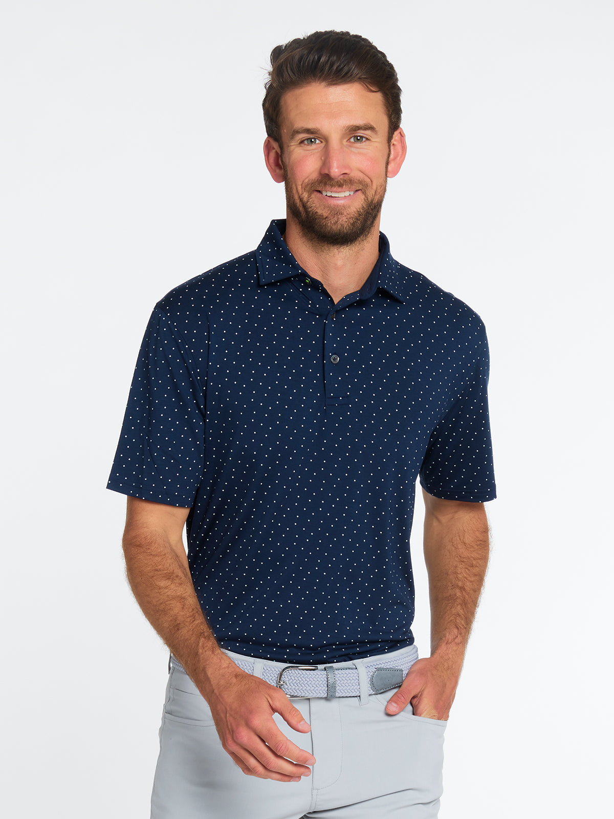 Cloud Golf Polo Ace Dot - tasc Performance (ClassicNavyAceDot)