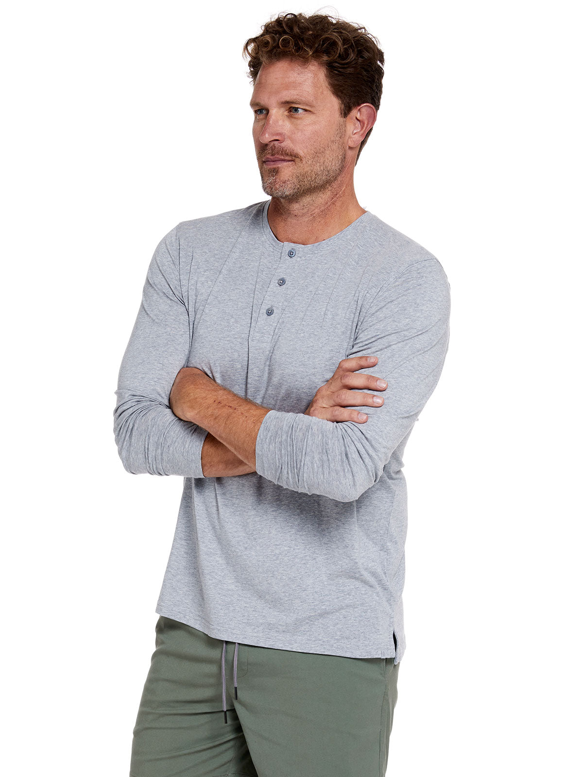 Everywear LS Henley tasc performance (PerfectGrayHeather)