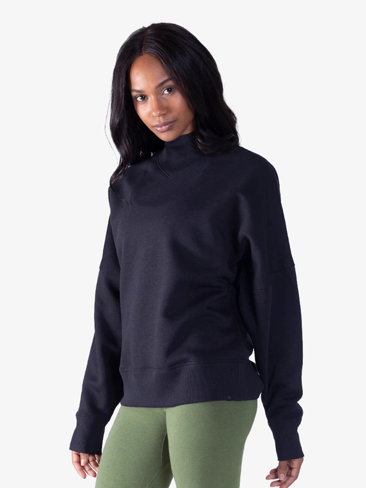 Legendary Fleece Mock Neck Sweatshirt (Black)